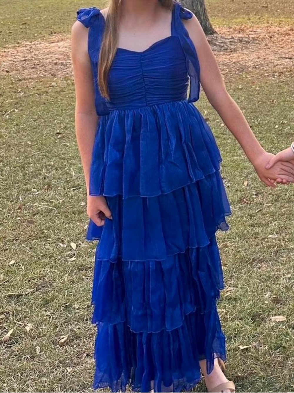 Lulu's Royal Blue Tiered Ruffle Maxi Dress for Girls